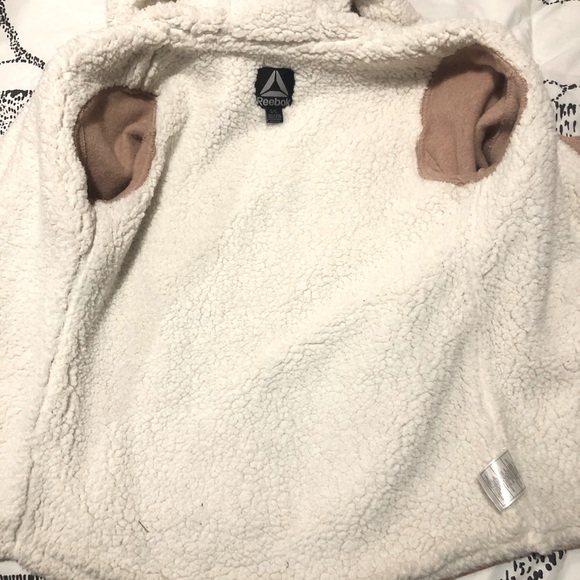 REEBOK | Warm Thick Faux Sherpa Lined Zip up Hoodie | Like New | Small - Picture 12 of 12